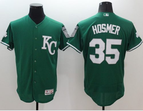 Royals #35 Eric Hosmer Green Celtic Flexbase Authentic Collection Stitched MLB Jersey - Click Image to Close